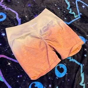 YEOREO ombré sunset shorts workout gym xl